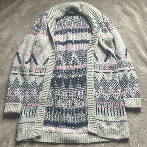Long Sleeve Aztec Pattern Cardigan